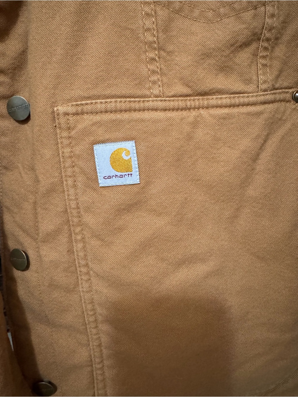 Carhartt Sherpa Lined Loose Fit Jacket 2X Brown Duck Canvas Work Coat - Picture 8 of 8